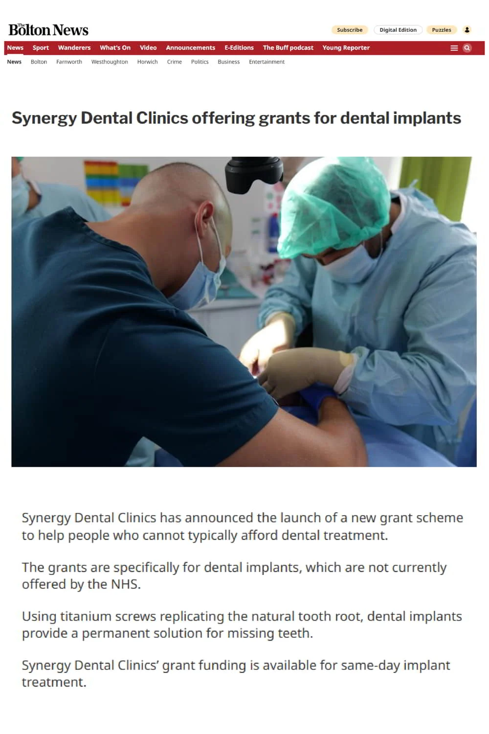 Can I get a government grant for dental implants?