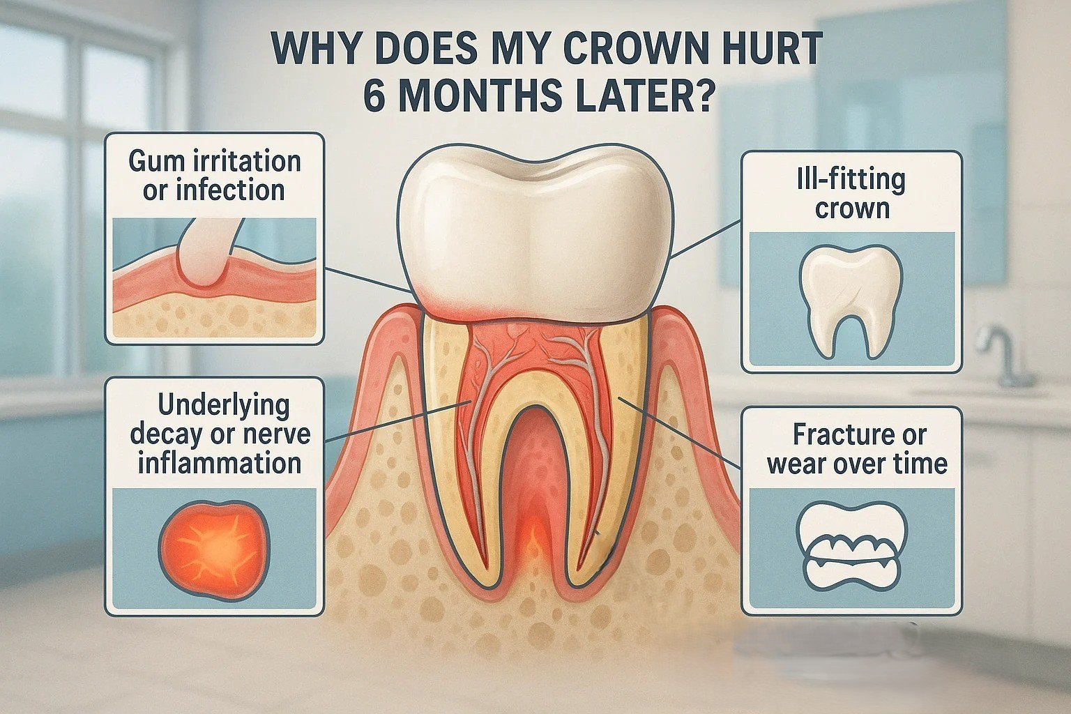 Is getting a crown painful?